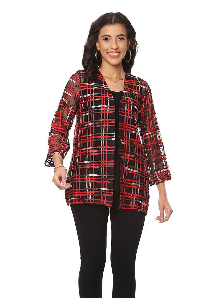 Ruby Ribbon Jackets PS Multi Ribbon Jacket-Red | Ivy's Boutique